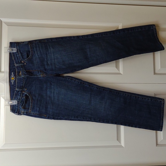 Lucky Brand Sweet'N Crop 5 Pocket Stretch Distressed Low Rise Crop Blue Jeans 4 - Picture 2 of 16